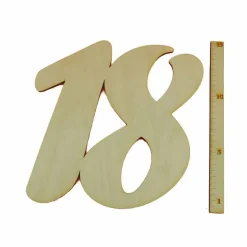 Geburtstag Hochzeit stehende Zahl 18 20 30 40 50 60 70 80 90 aus Holz 15cm hoch