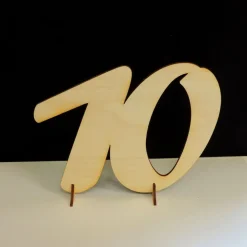 Geburtstag Hochzeit stehende Zahl 18 20 30 40 50 60 70 80 90 aus Holz 15cm hoch