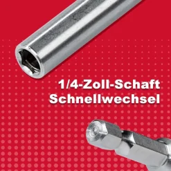 Geinxurn Magnetischer Bithalter Verlängerung 100mm Edelstahl 1/4