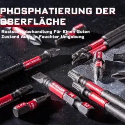 Geinxurn PH2 Schrauber Bit Set, 10x 150mm, Magnetisch, Schlagfest, 1/4 Zoll