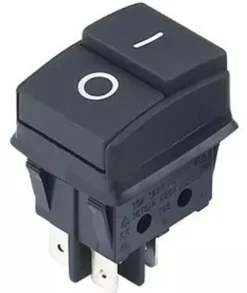 Geräteschalter mit Gummidichtung, Drückschalter 2 polig (4pin) 16A 250 Ein-Aus
