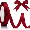 Geschenkband Satinband 10mm 22m Weinrot Weihnachten Hochzeit Geburtstag