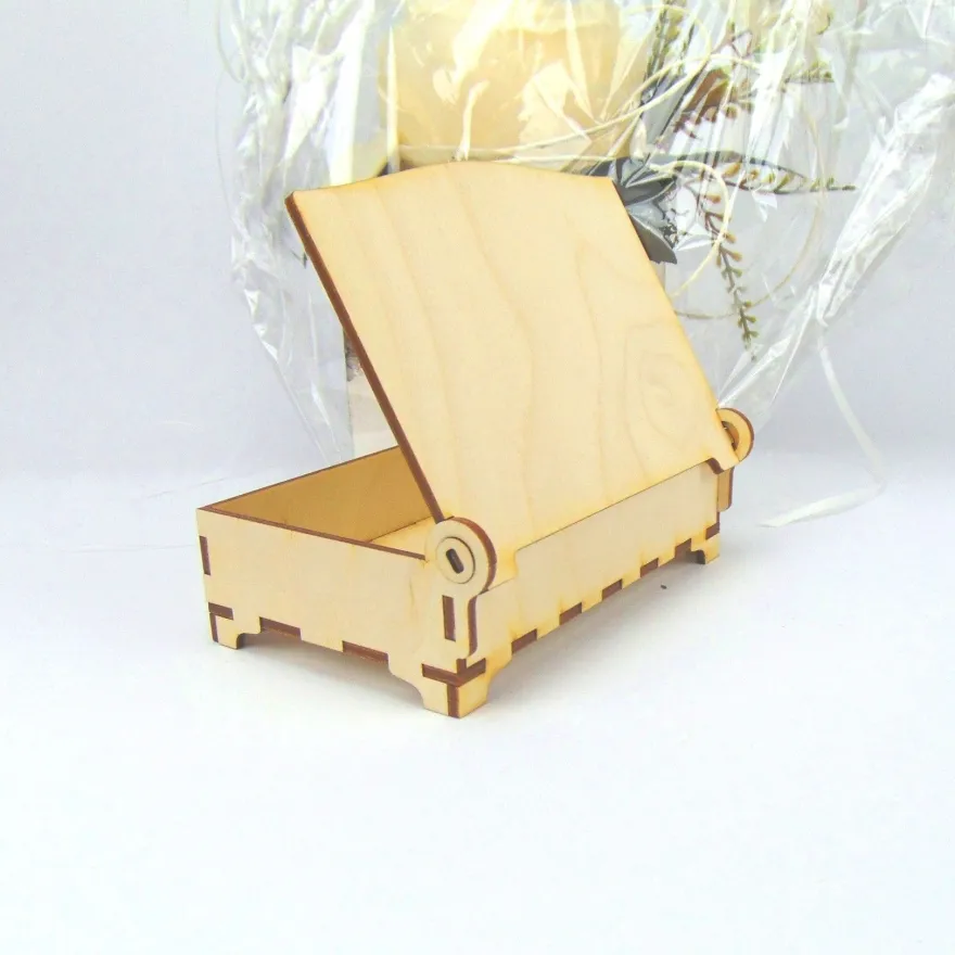 Geschenk zur Geburt Fotokiste Schatzkiste Holz Personalisiert mit Bär Mond Sterne