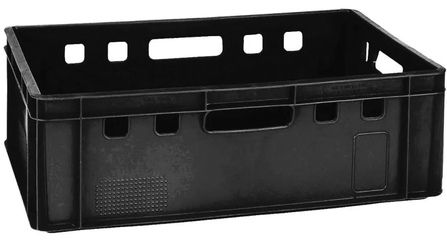 5 Geschirrkisten Cateringbox Lagerbehälter E2 schwarz 60x40 cm neu Gastlando