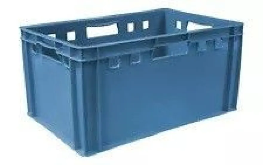 Geschirrwanne zum Transport u. Lagern Stapelbox + Deckel E3 blau NEU Gastlando