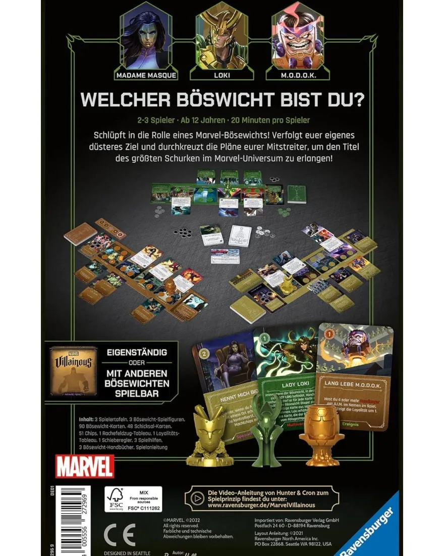 Gesellschaftsspiel BUNDLE - Marvel Villainous: Infinite Power + Arglist & Schabernack