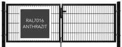 GEWA Gartentor Gartentür Zauntor Einzeltor Tor Tür Zaun Doppelstabmatten-Tor