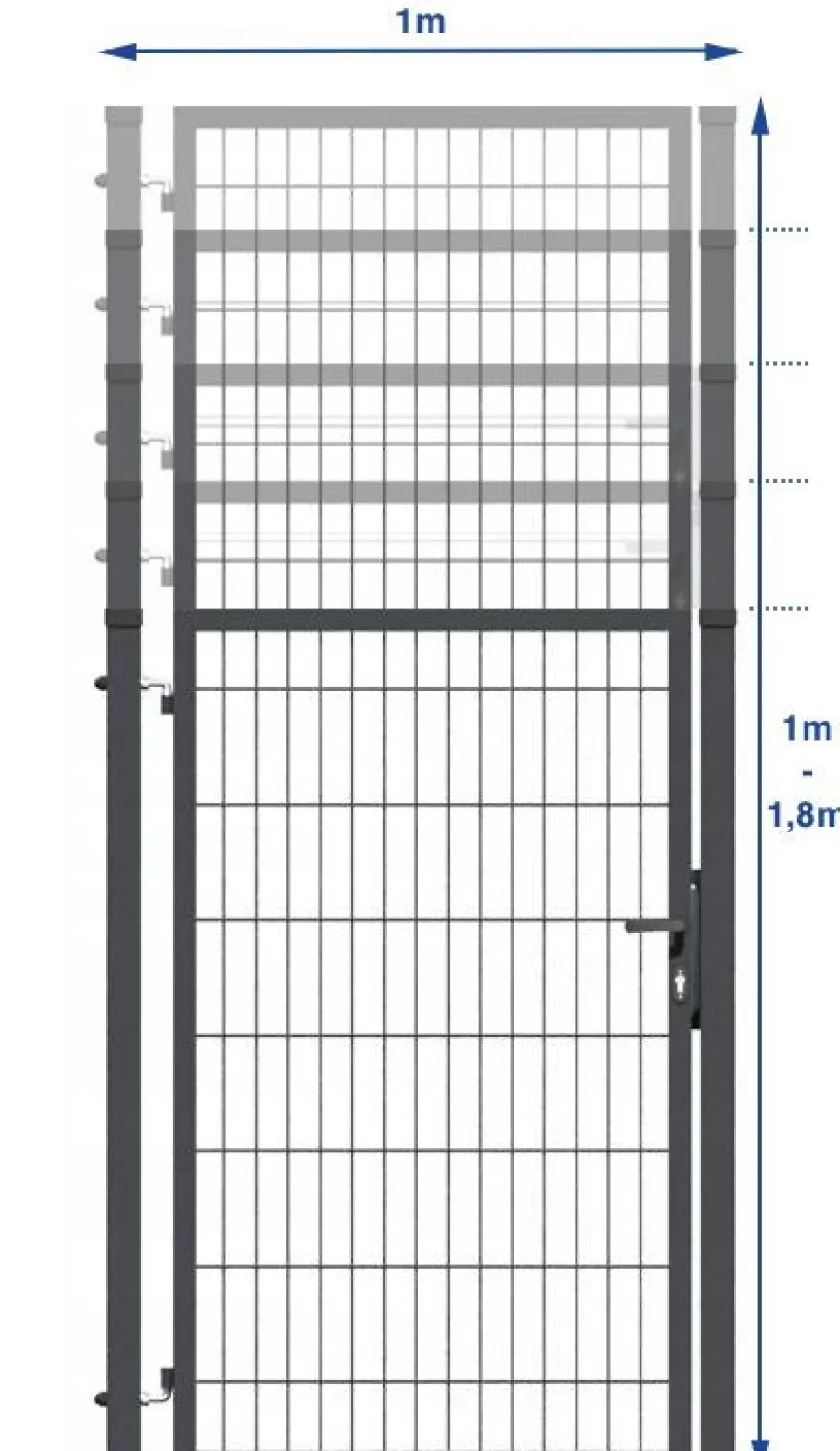 GEWA Gartentor Gartentür Zauntor Einzeltor Tor Tür Zaun Doppelstabmatten-Tor