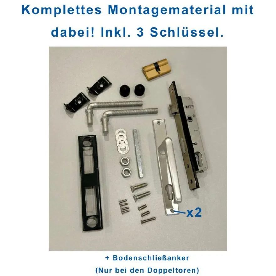 GEWA Gartentor Gartentür Zauntor Einzeltor Tor Tür Zaun Doppelstabmatten-Tor