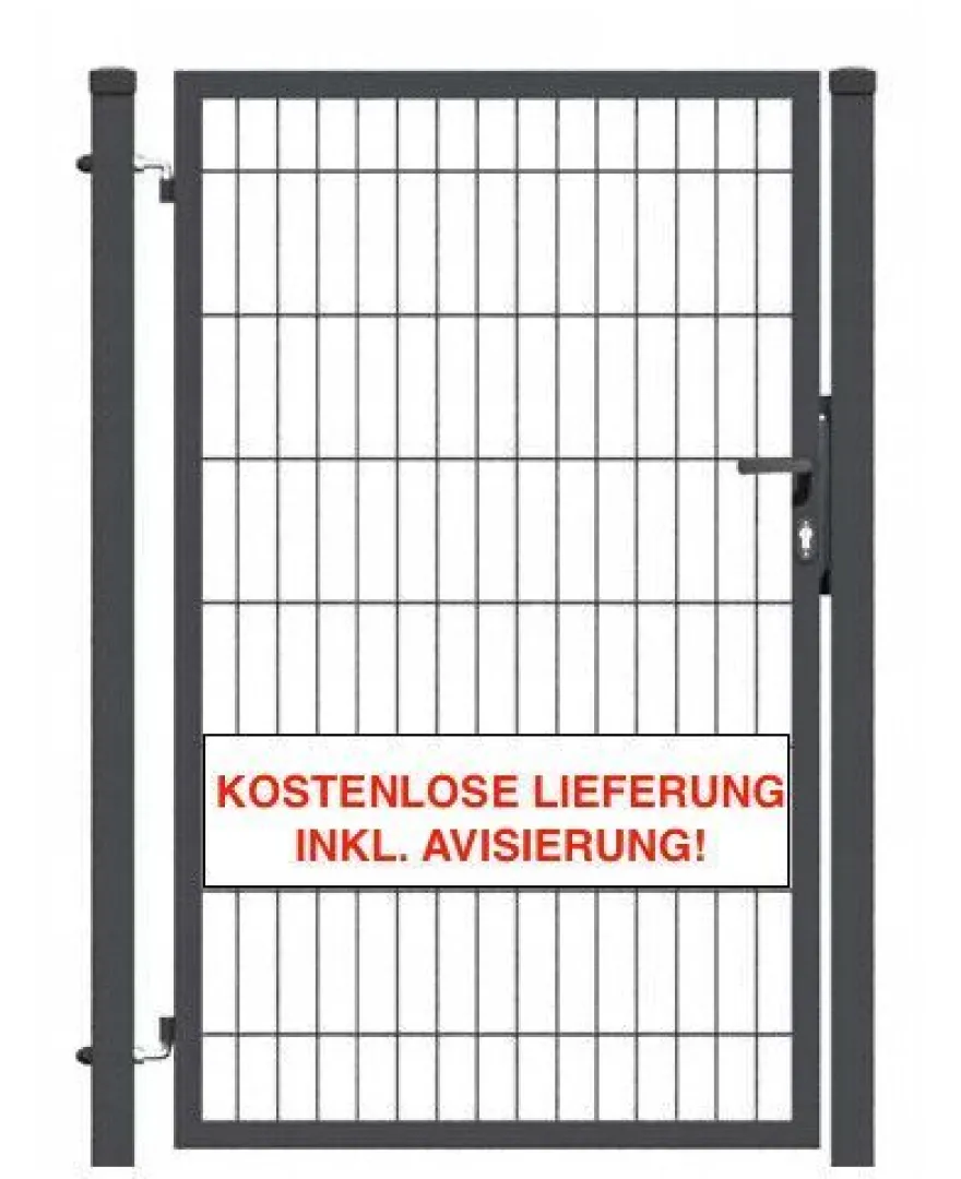 GEWA Gartentor Gartentür Zauntor Einzeltor Tor Tür Zaun Doppelstabmatten-Tor