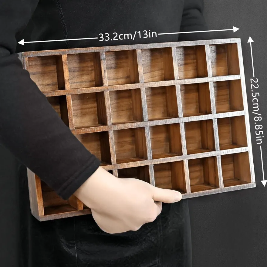 Gewürzregal Bambus Holz 24 Fächer 120ml-Gläser Organizer Etiketten Ständer