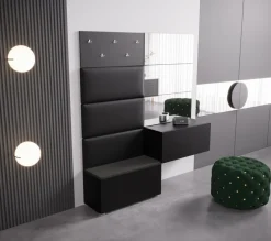 GF86 Flur Dielenmöbel Garderobenschrank Dielenschrank Schuhschrank Flurmöbel Spiegel
