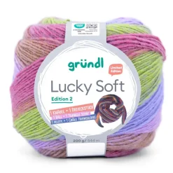 200g Gründl Lucky Soft II - Farbverlaufsgarn für Loops Schal Pullover - mit Wolle