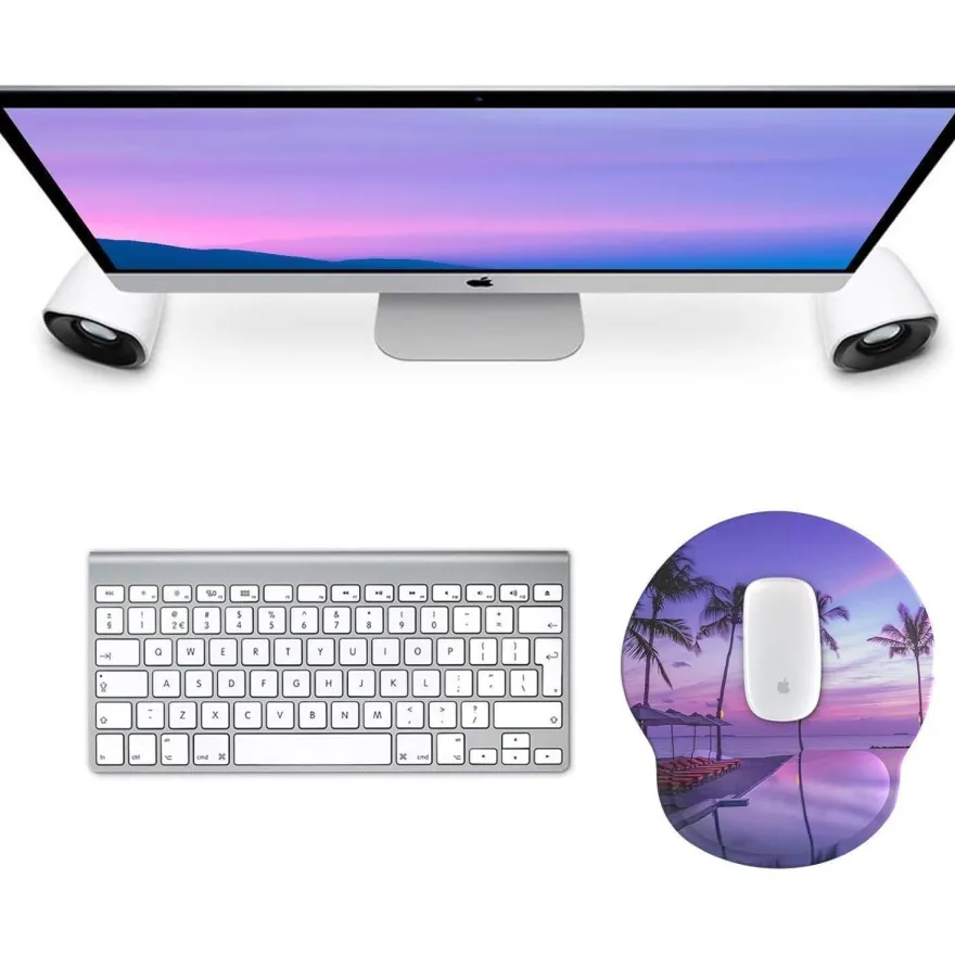Giecy Ergonomisches Mauspad mit Gelkissen und Handauflage für Laptop und
