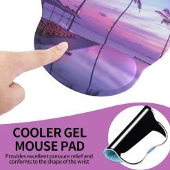 Giecy Ergonomisches Mauspad mit Gelkissen und Handauflage für Laptop und
