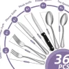 Gifcomda Besteck Set 36-teilig Edelstahl für 6 Personen, Hochglanzpoliert