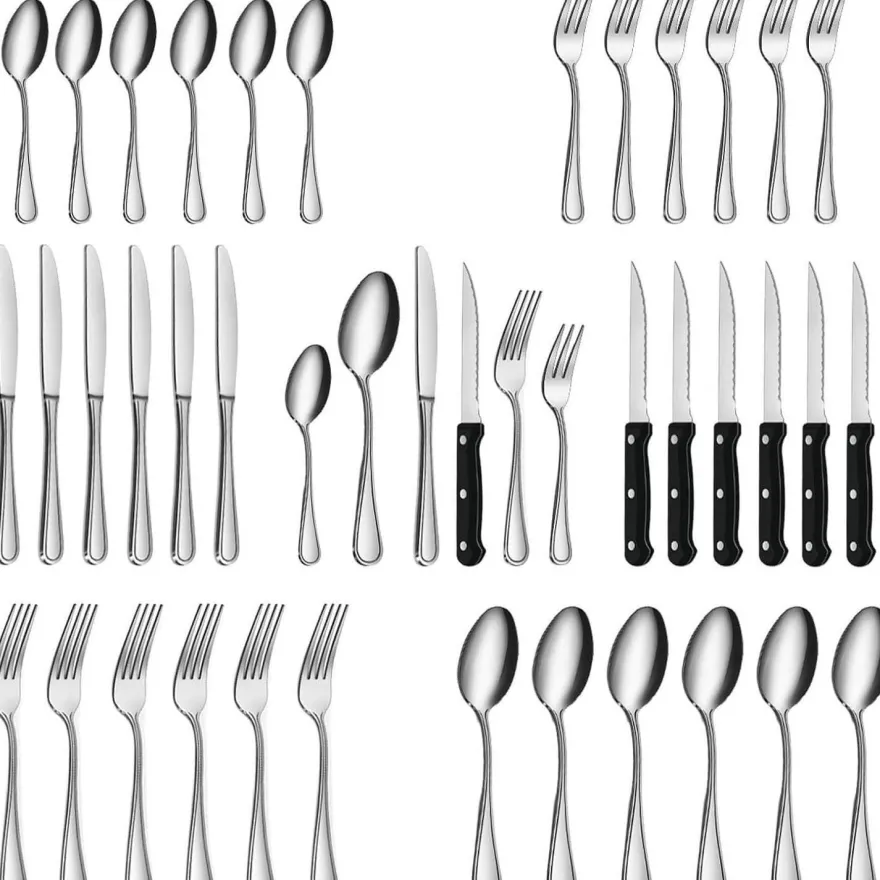 Gifcomda Besteck Set 36-teilig Edelstahl für 6 Personen, Hochglanzpoliert