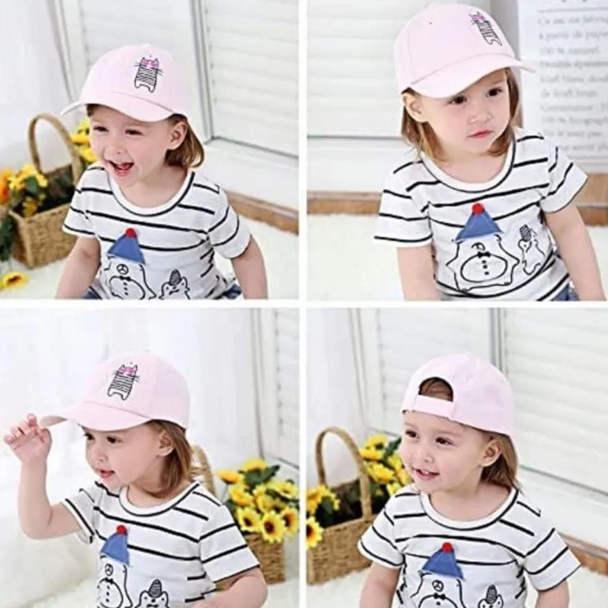 Gifts Treat Kinder Baseball Cap Mädchen mit tanzender Katze, Sonnenhut Sommer