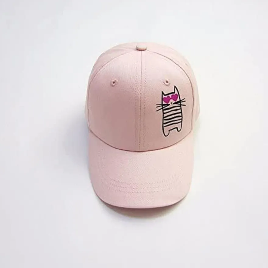 Gifts Treat Kinder Baseball Cap Mädchen mit tanzender Katze, Sonnenhut Sommer
