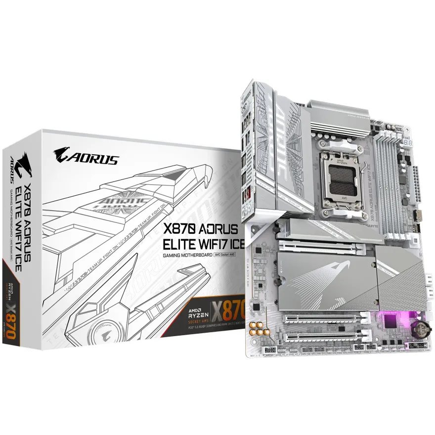 Gigabyte X870 A ELITE WF7 ICE AM5 ATX MB