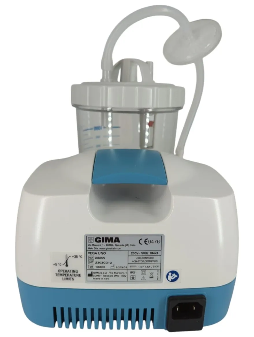 GIMA Vega Uno Absauggerät kompakt autoklavierbar für Erwachsene und Kinder 1-2l