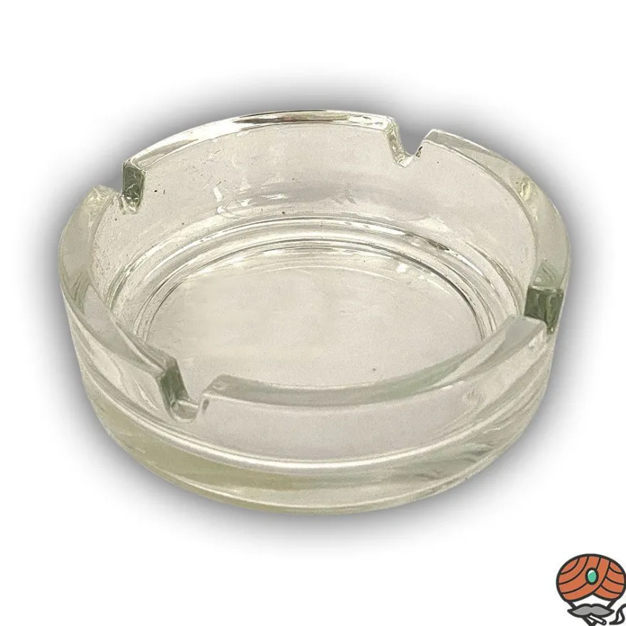 Glasaschenbecher / Aschenbecher aus Glas, Durchmesser 10 cm, durchsichtig