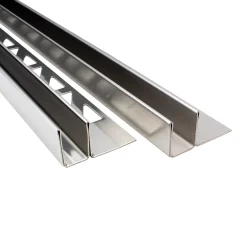Glas-Fliesenprofil Edelstahl Klemmprofil Wandprofil V2A 2m H19mm