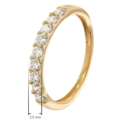 GLIZZ Schmuck Damenring 333 Gold mit Labor-gezüchteten Diamanten GL1280