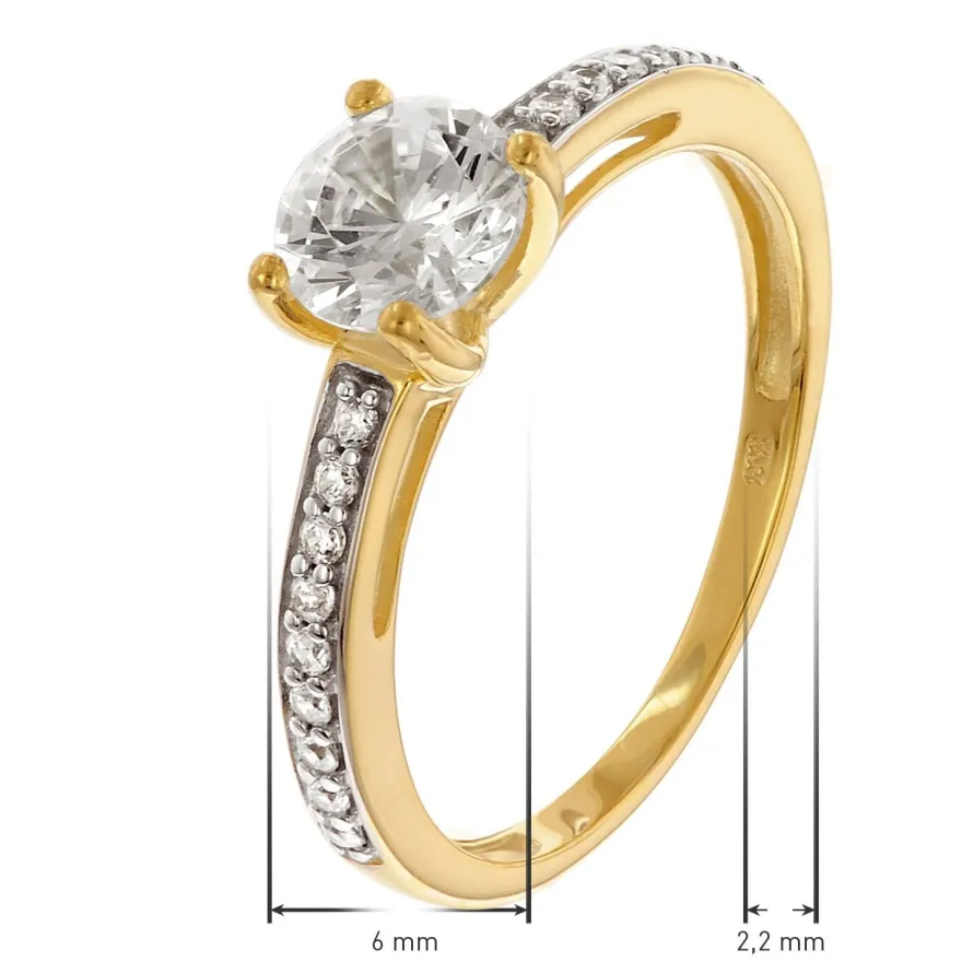GLIZZ Schmuck Damenring Gold 333/8K mit Zirkonia GL8762
