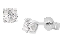 GLIZZ Schmuck Lab Grown Diamant-Ohrringe 0,50 ct Weißgold 333 Ohrstecker GL1073