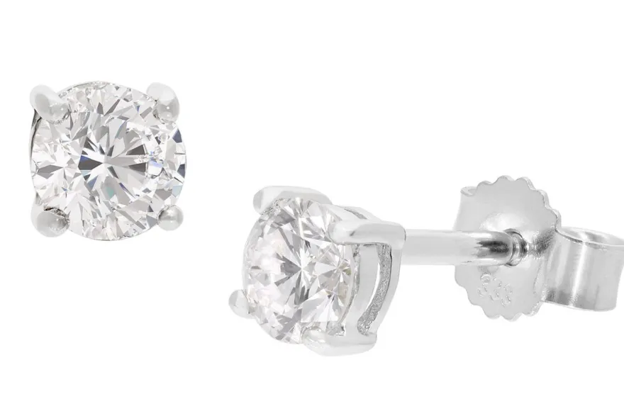 GLIZZ Schmuck Lab Grown Diamant-Ohrringe 0,50 ct Weißgold 333 Ohrstecker GL1073
