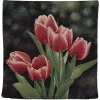 Gobelin Kissenbezug Frühling 45x45 Kissenbezug Kissen Tulpen Rot Made in Germany