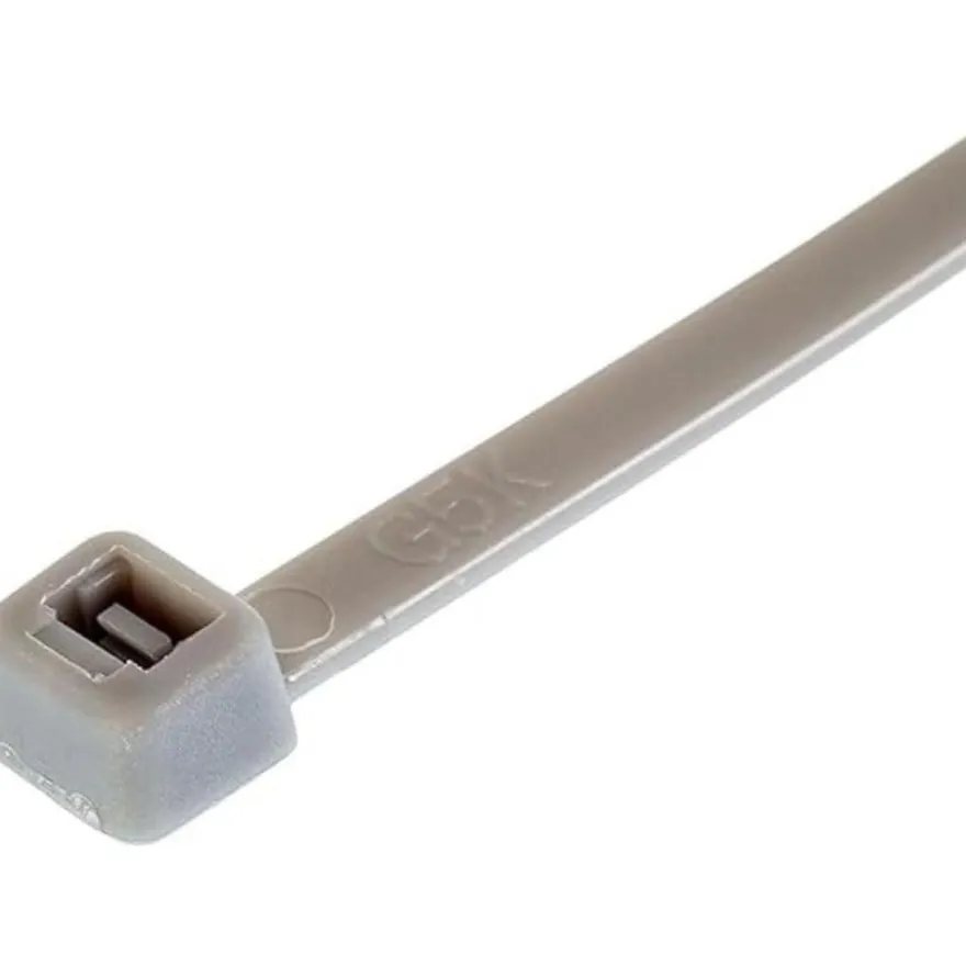 Gocableties Kabelbinder 100 Stück, 200 mm x 4,8 mm, Silber/Grau, UV Beständig