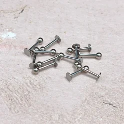 Gojewen 12er Lippenpiercing Stecker 1,2mm Chirurgenstahl Labret Helix Tragus
