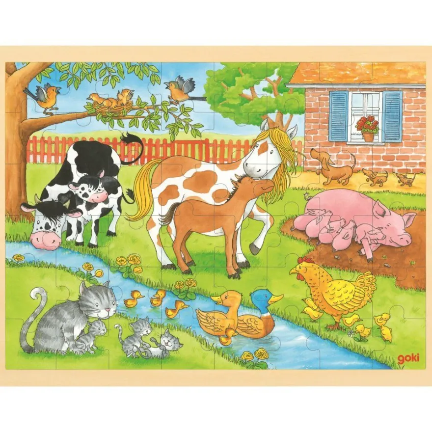 Goki Holzpuzzle - Auf dem Bauernhof, 48tlg
