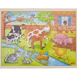 Goki Holzpuzzle - Auf dem Bauernhof, 48tlg