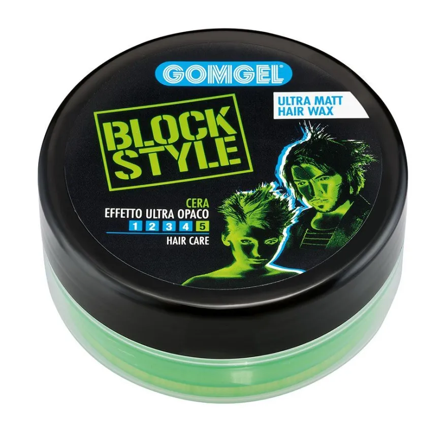 GOMGEL BLOCK STYLE Haarwax Extreme HOLD 100 ml Haarwachs mattierender Effeckt