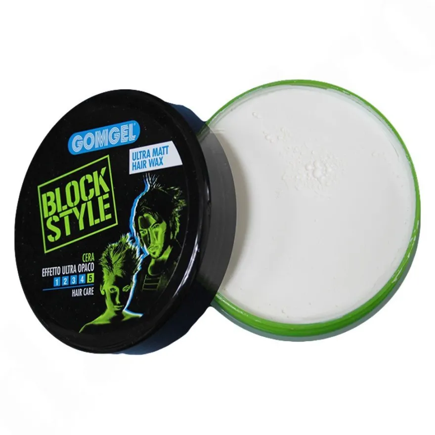 GOMGEL BLOCK STYLE Haarwax Extreme HOLD 100 ml Haarwachs mattierender Effeckt