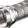 Goobay Aufdreh-F-Stecker 5,2 mm, Zink - Zink-Nickel