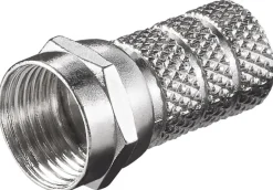 Goobay Aufdreh-F-Stecker 5,2 mm, Zink - Zink-Nickel