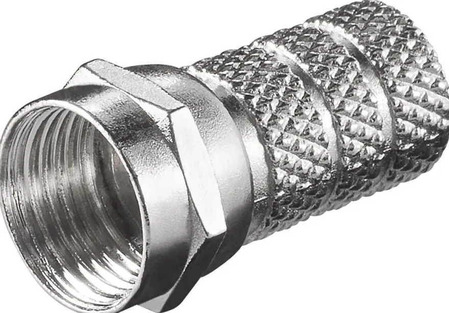 Goobay Aufdreh-F-Stecker 5,2 mm, Zink - Zink-Nickel