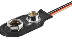 goobay Batterieclip für 9 V Blöcke schwarz (Bulk)