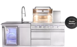 Goriller® Silverback S1 Outdoor-Küche, Gasgrill mit Kühlschrank-Waschbecken