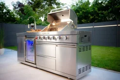 Goriller® Silverback S1 Outdoor-Küche, Gasgrill mit Kühlschrank-Waschbecken