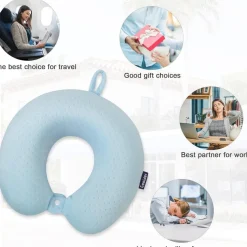 Gosider Reise Nackenkissen aus Memory Foam, U-Form, kompakt und leicht, für