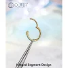20G OUFER Chirurgenstahl Türkis Gold Nasenring 6/7/8mm Clicker Nose Hoop