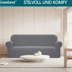 Granbest Stretch Wasserdichter Sofabezug, 1 Stück Jacquard Spandex Couchbezug