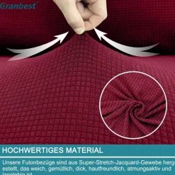 Granbest Wasserdichter Armloser Futonbezug, Hoher Stretch Sofaschutz für