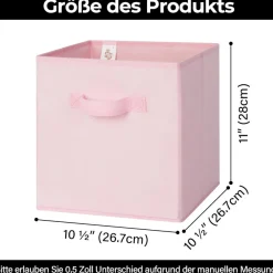 GRANNY SAYS Aufbewahrungswürfel aus Stoff, 6er Set, Rosa, 26,7 x 26,7 x 28 cm