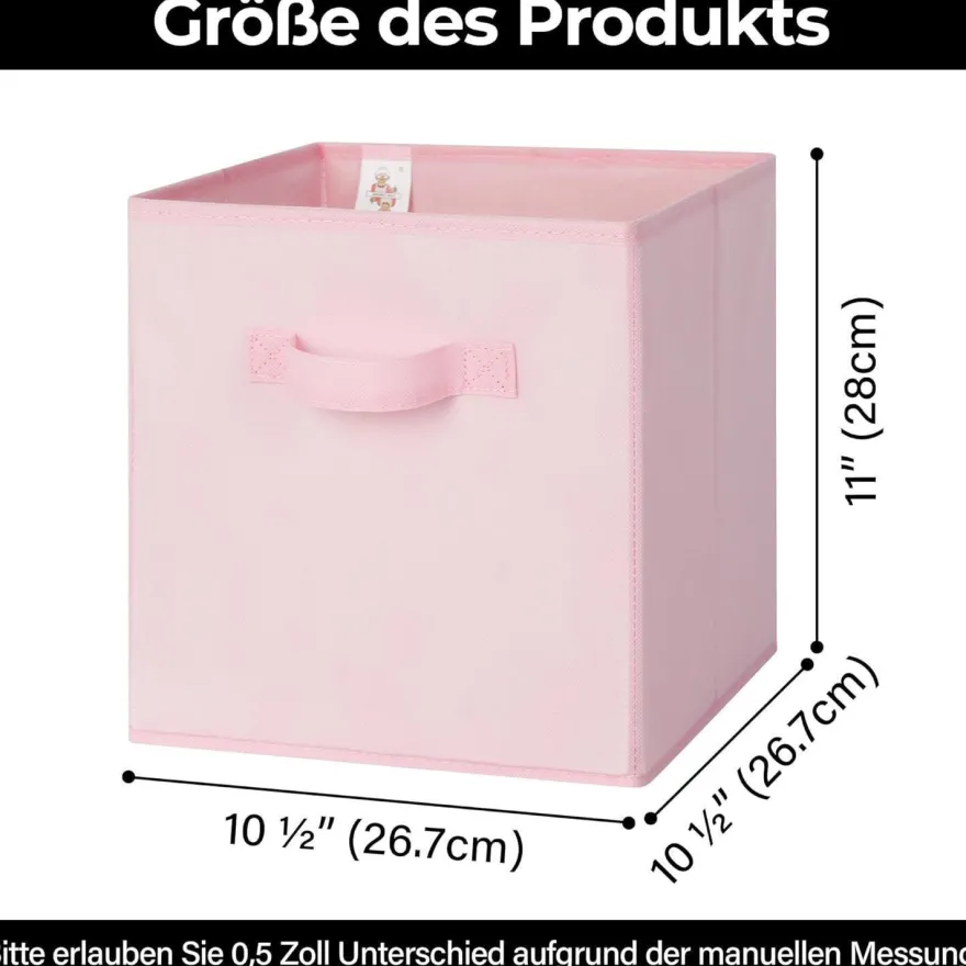 GRANNY SAYS Aufbewahrungswürfel aus Stoff, 6er Set, Rosa, 26,7 x 26,7 x 28 cm
